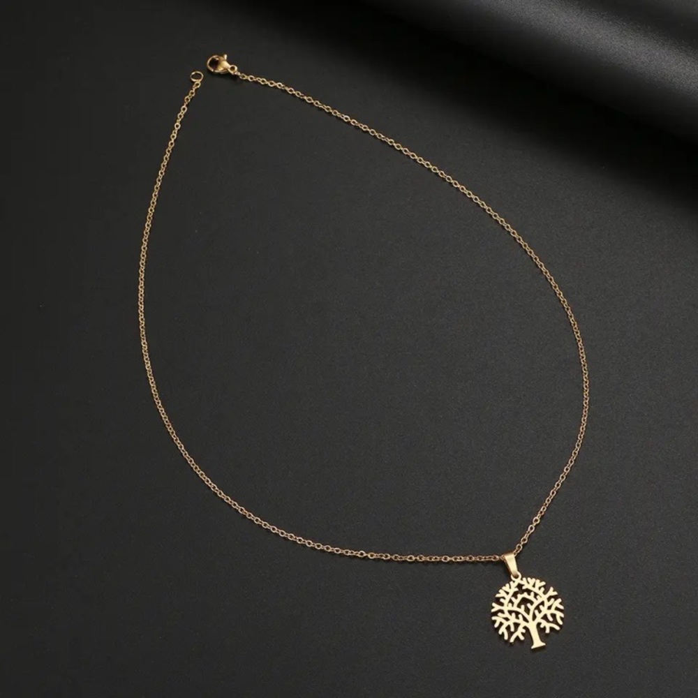 ⚜️𝟯𝟬%𝗢𝗙𝗙 𝗯𝘂𝗻𝗱𝗹𝗲𝘀 𝟯+⚜️ NEW Tree Charm Stainless Steel Necklace - Picture 6 of 9